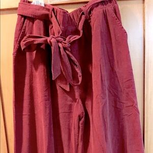 Deep Red Corduroy Capis